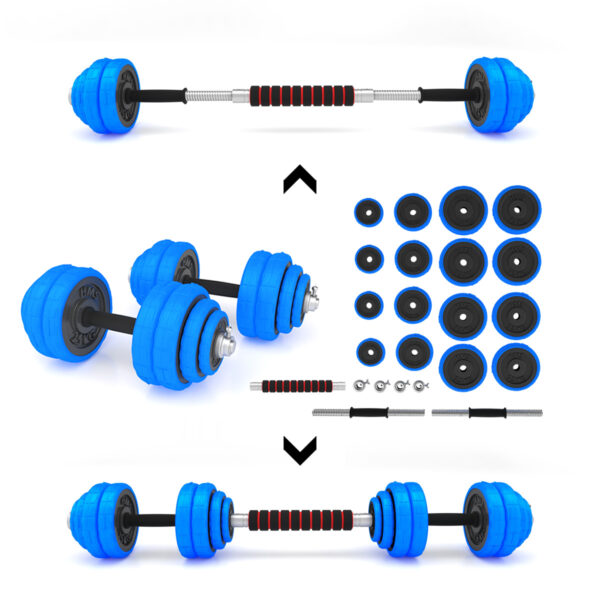 Sgg30 bar sztangielki regulowane gumowane 30kg hms