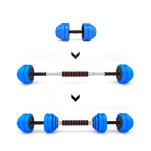 Sgg30 bar sztangielki regulowane gumowane 30kg hms