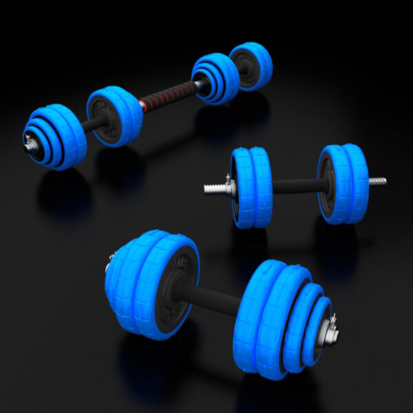 Sgg30 bar sztangielki regulowane gumowane 30kg hms