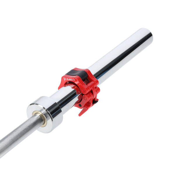 Go450 (+ zg1000r) gryf olimpijski 18.5kg 2200mm hms z zaciskami lock jaw red