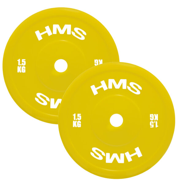 Tpp01 (2 x 1.5 kg) yellow talerz olimpijski techniczny pe 2 x 1.5 kg hms