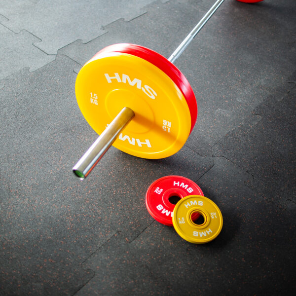 Tpp02 (2 x 2.5 kg) red talerz olimpijski techniczny pe 2 x 2.5 kg hms