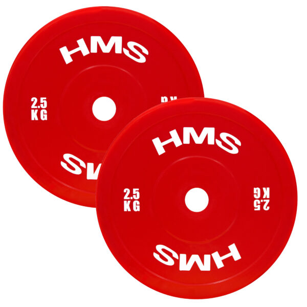 Tpp02 (2 x 2.5 kg) red talerz olimpijski techniczny pe 2 x 2.5 kg hms