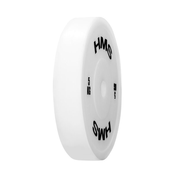 Tpp05 (2 x 5.0 kg) white talerz olimpijski techniczny pe 2 x 5.0 kg hms