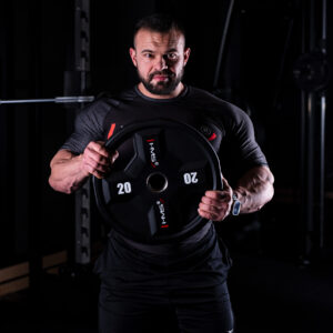 Tpc20 talerz olimpijski poliuretanowy cpu 20 kg hms