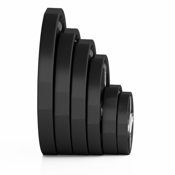 Tpc set zestaw talerzy olimpijskich poliuretanowych 2 x 2.5 - 25 kg cpu (155 kg) hms