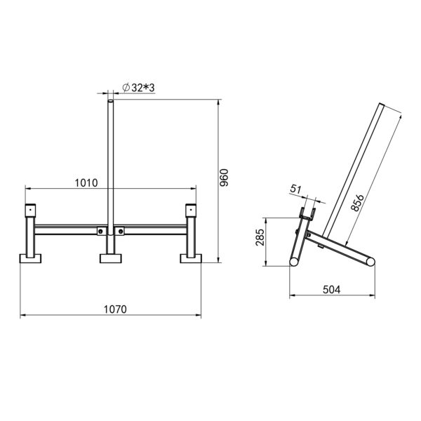 Str44 podnoŚnik do sztangi deadlift barbell jack commercial hms