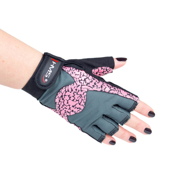 Rst03 pink/gray rozm. l rĘkawice na siŁowniĘ hms