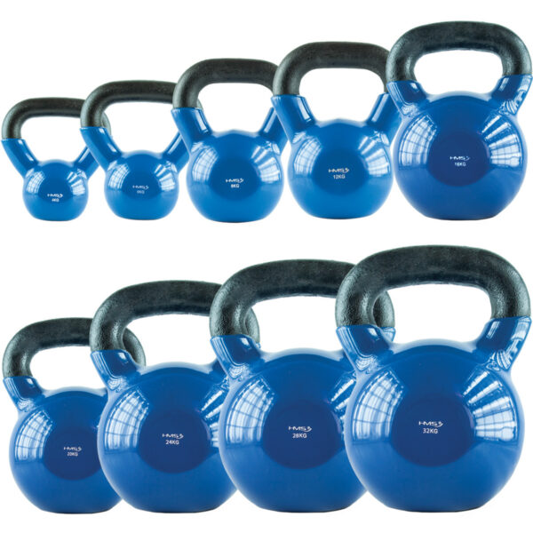 Knv04 blue kettlebell Żeliwny pokryty winylem hms