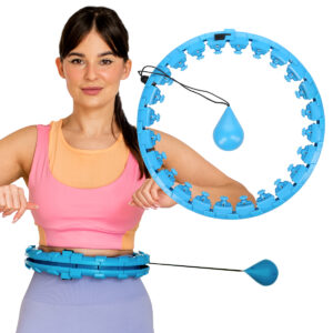 Fh01 blue hula hop z obciĄŻnikiem