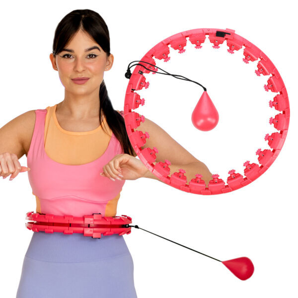 Fh01 red hula hop z obciĄŻnikiem