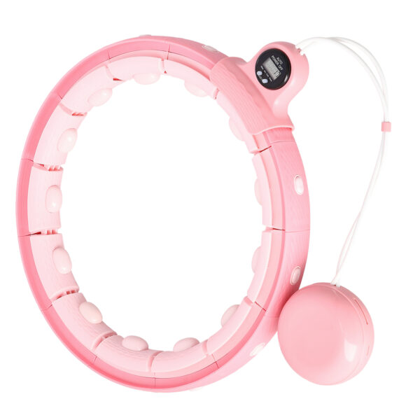 Fh02 pink hula hop z obciĄŻnikiem + licznik Fh02 pink hula hop z obciĄŻnikiem + licznik