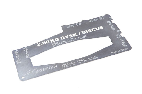 Zestaw przymiarów sprzętu rzutowego Polanik ICS19-S0580