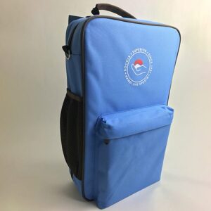 Niebieski plecak do gry w boccia