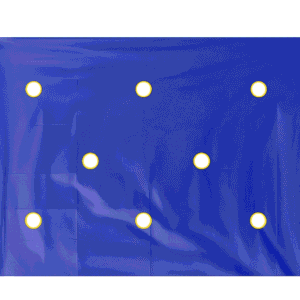 Boccia Target Pro Outdoor XL – Profesjonalna Płachta Celownicza do Boccia, Bocce i Boule (198×145 cm, Niebieska)