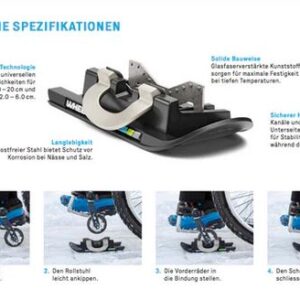 Wheelblades s - narty, płozy do wózka inwalidzkiego - 1 para