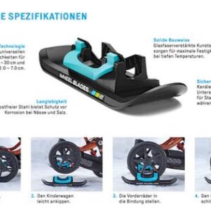 Wheelblades xl - narty, płozy do wózka inwalidzkiego - 1 para