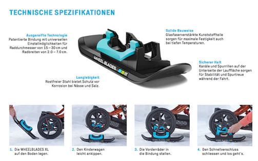 Wheelblades xl - narty, płozy do wózka inwalidzkiego - 1 para