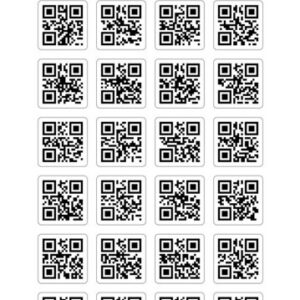 Etykiety PVC BlindShell z kodem QR – 24 sztuki