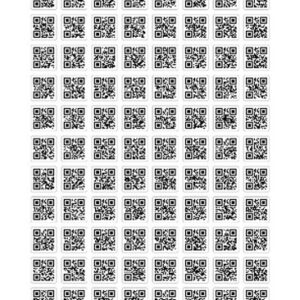 Etykiety papierowe BlindShell z kodem QR – 96 sztuk