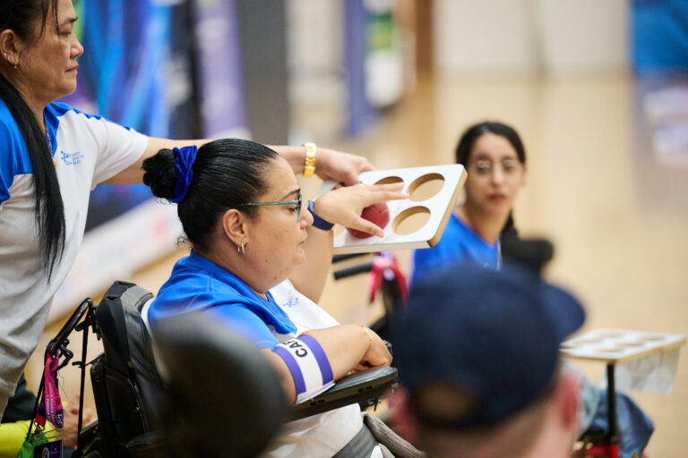 Mecz boccia podczas Poznań 2026 World Boccia Challenger