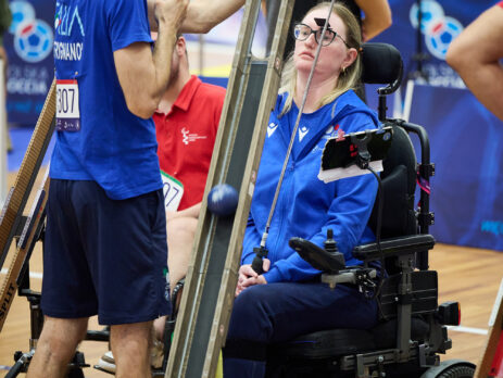 Zawodniczka boccia podczas meczu – Poznań 2026 World Boccia Challenger