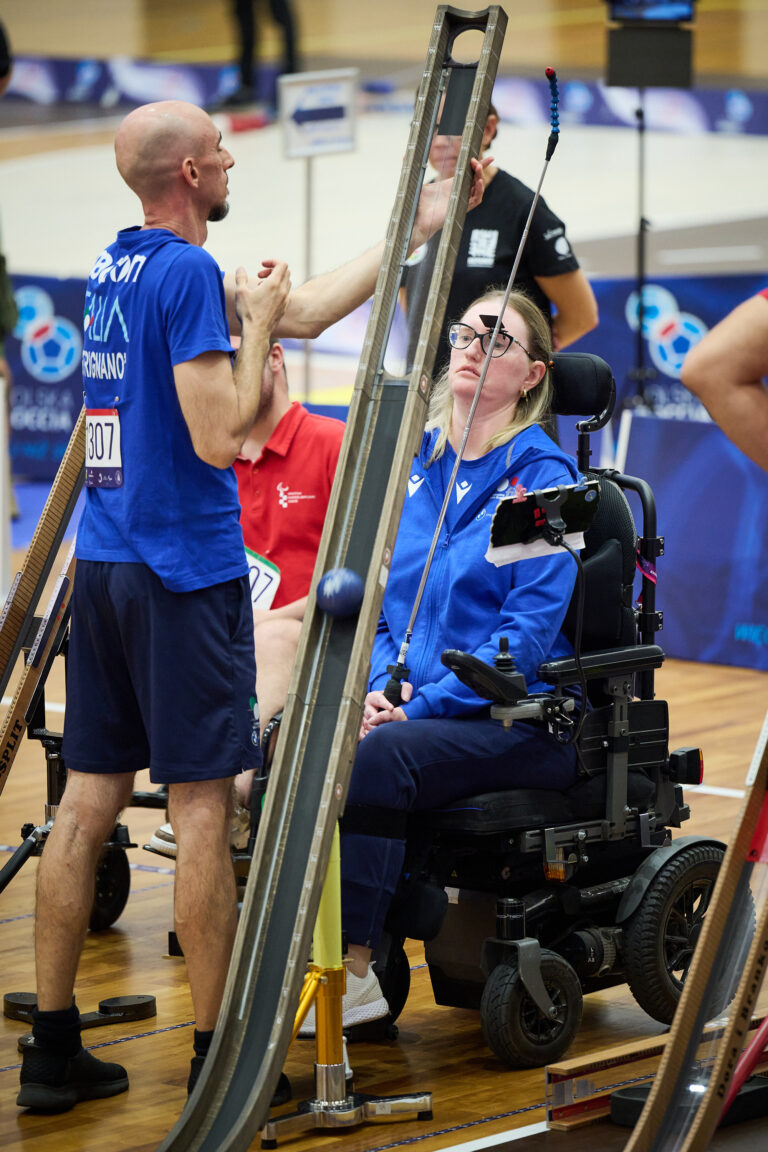 Zawodniczka boccia podczas meczu – Poznań 2026 World Boccia Challenger