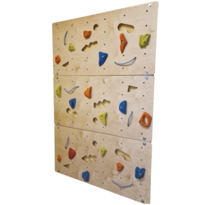 Ścianka wspinaczkowa 3 moduły, panele 120 x 60 cm z kamieniami wspinaczkowymi