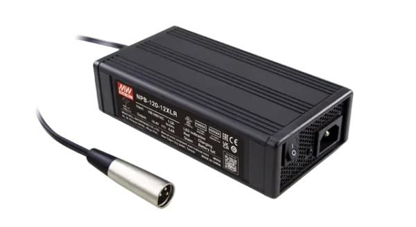 Ładowarka do wózka inwalidzkiego 24V 4A 3-pin – automatyczna (Mean Well NPB-120)