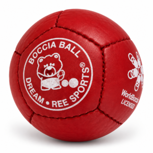 Czerwona bila do boccii Dream Balls Super Hard ze skóry bydlęcej z licencją World Boccia