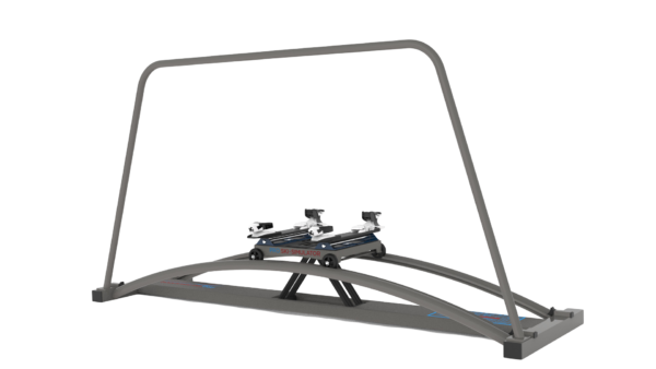 Power Ski Simulator – szeroka rama z pałąkiem i karetką z wiązaniami