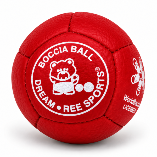 Czerwona bila do boccii Dream Balls Leatherette 2026 z licencją World Boccia