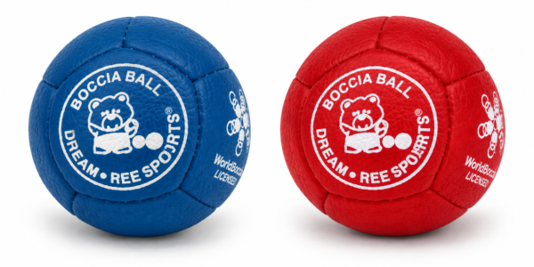 Bile do boccii Dream Balls Leatherette 2026 – niebieska i czerwona, licencja World Boccia