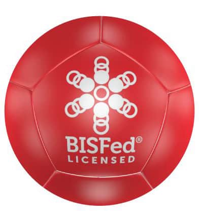 Stempel licencyjny World Boccia BISFed na bili do boccii