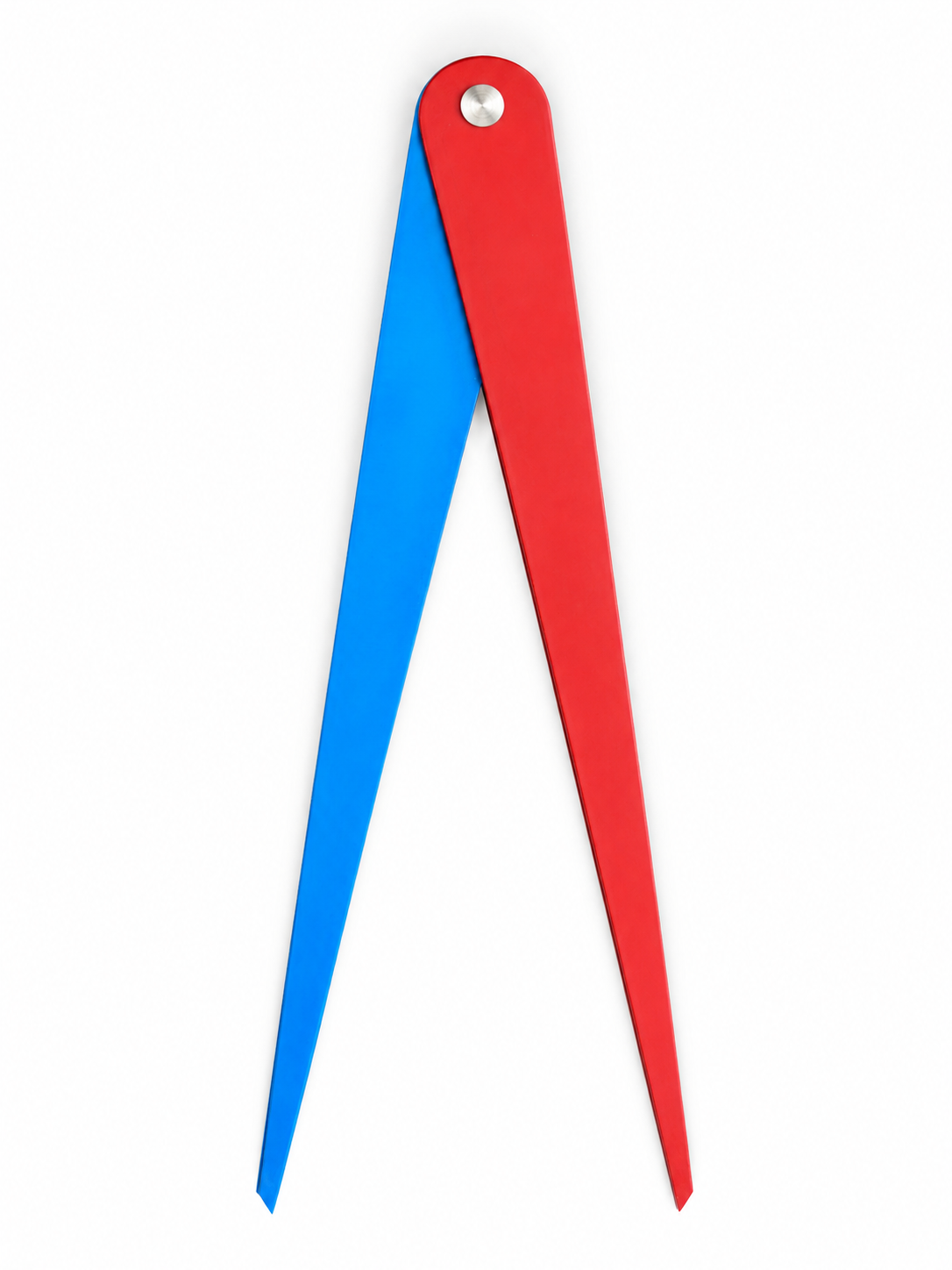 Aluminiowy cyrkiel pomiarowy do boccii 19 cm – czerwono-niebieski, zgodny z World Boccia