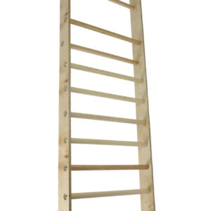 Drabinka gimnastyczna o wysokości 230 cm na ścianie sali gimnastycznej