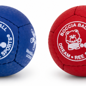 Bile do boccii Dream Balls ze skóry owczej – niebieska i czerwona, licencja World Boccia