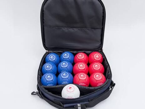 Boccia Superior Classic 2026 w torbie na ramię – niebieska torba z zestawem bil Handi Life Sport
