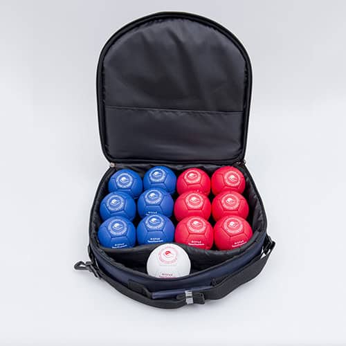 Boccia Superior Classic 2026 w torbie na ramię – niebieska torba z zestawem bil Handi Life Sport