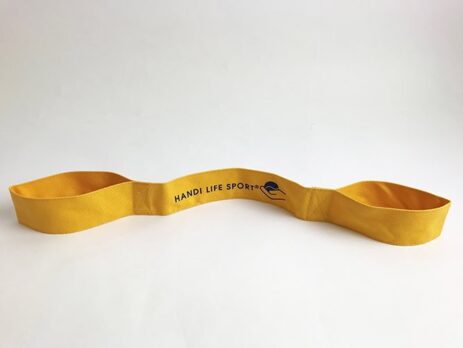 Żółta bawełniana szarfa Running Tether dla niewidomych biegaczy Handi Life Sport