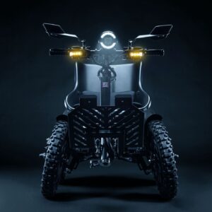 ZOOM 2.0 – elektryczny wózek inwalidzki terenowy 4x4, widok z przodu z reflektorem LED