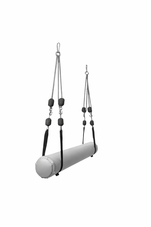 Konik20okrc485gc582y20szary.png Podwieszany konik okrągły szary z pokryciem ze sztucznej skóry