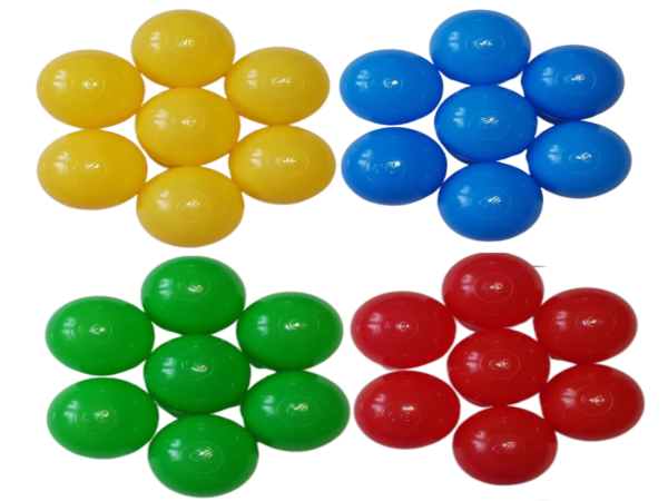 Piłeczki do basenu 6 cm, 100 szt. Opakowanie 100 piłeczek do basenu 6 cm, mix czterech kolorów