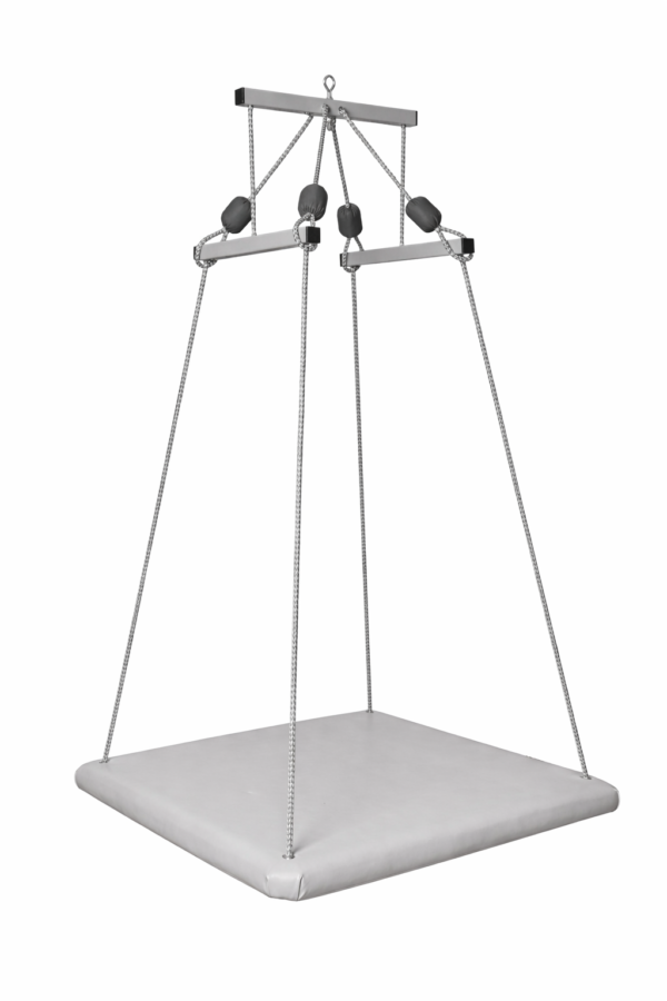 Platforma kwadratowa medium szara 80x80 cm, siedzisko podwieszane do terapii SI