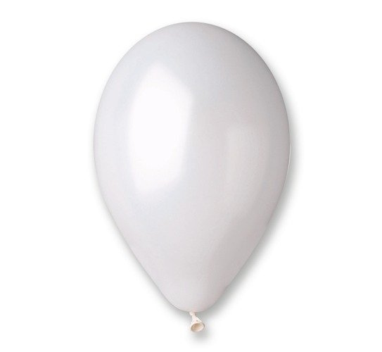 Balon Gemar Metalllic 12 cali 100 szt. Biały — pomoc dydaktyczna do zajęć