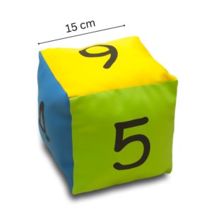 Kostka edukacyjna 15 cm – Cyfry — pomoc dydaktyczna do zajęć