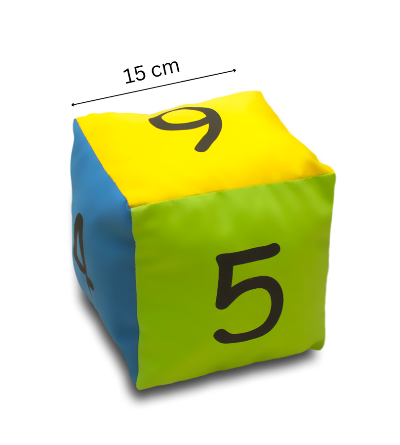 Kostka edukacyjna 15 cm – Cyfry — pomoc dydaktyczna do zajęć