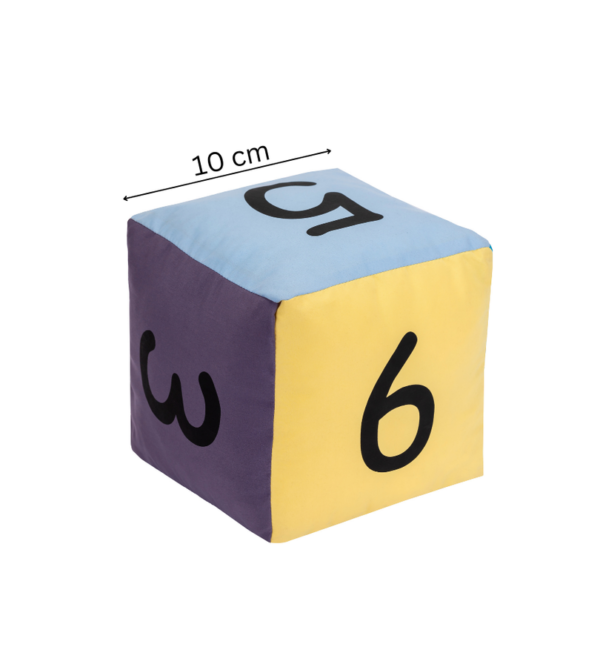 Kostka edukacyjna pastelowa 10 cm Cyfry — pomoc dydaktyczna do zajęć