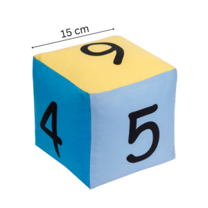 Kostka edukacyjna Pastelowa 15 cm – Cyfry — pomoc dydaktyczna do zajęć