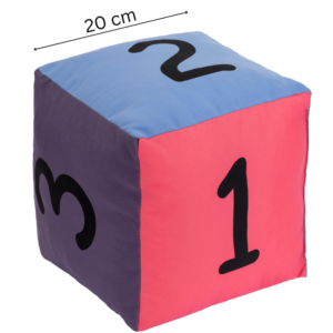 Kostka edukacyjna Pastelowa 20 cm Cyfry — pomoc dydaktyczna do zajęć